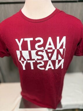 Nasty Pig Red Short Sleeve Tee with White Mirror Logo
